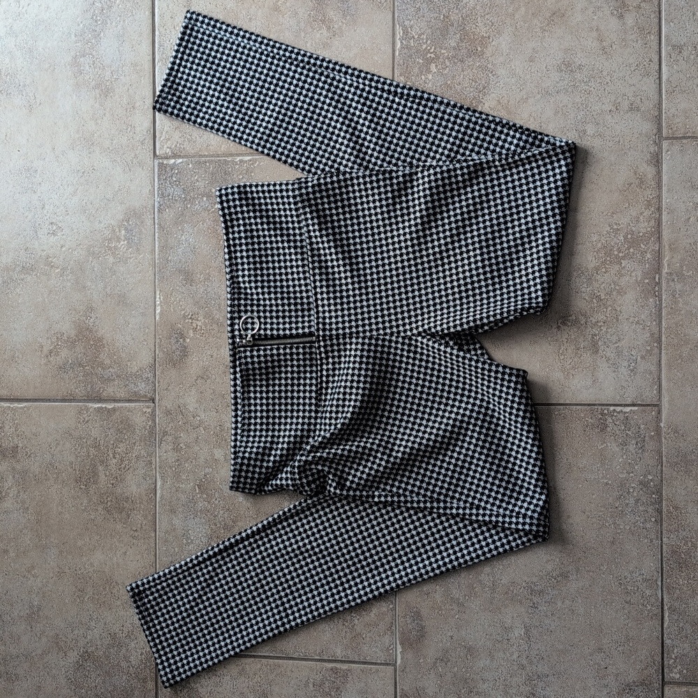 Houndstooth Pattern Stretchy Leggings/Pants